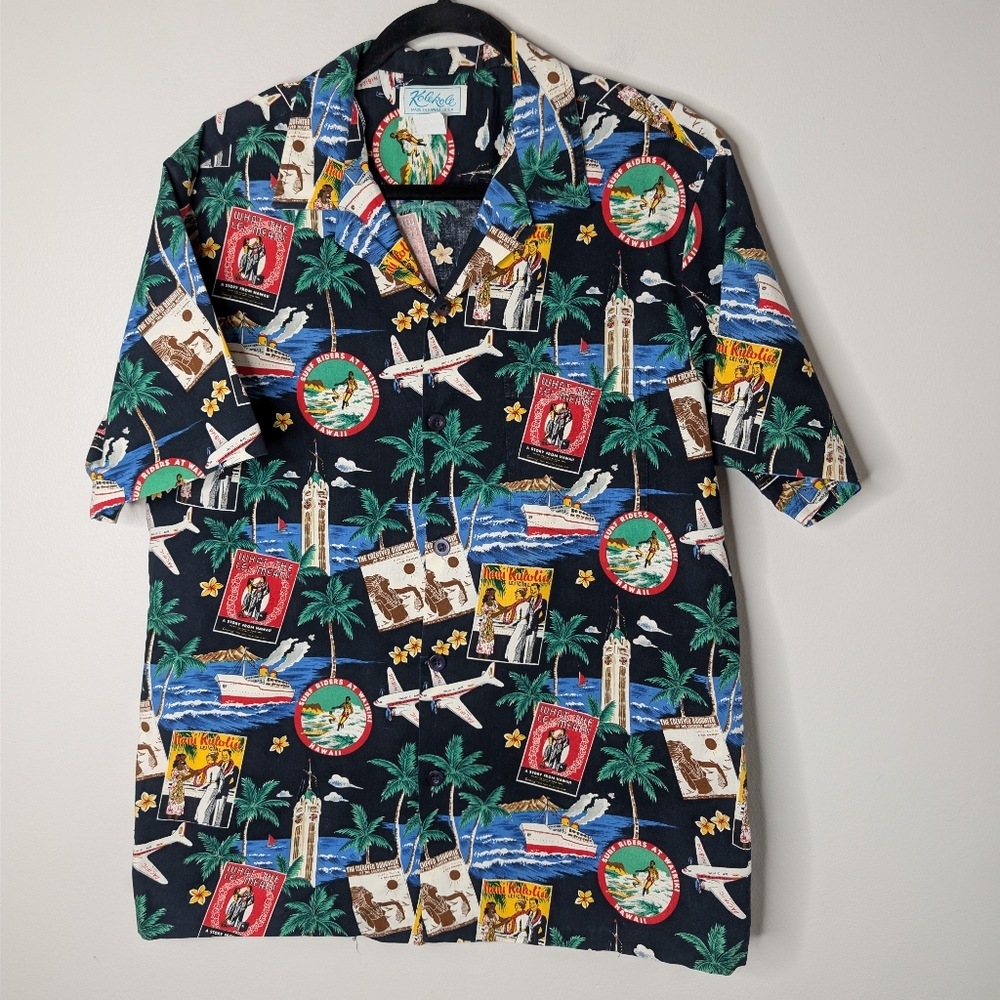 Rare Vtg Kole Kole Made In Hawaiian USA Cotton Shirt